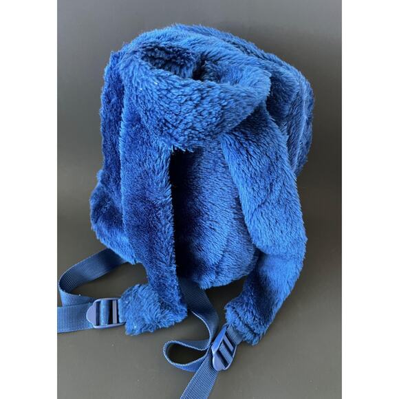 Vintage 90s United Colors of Benetton Blue Fuzzy Backpack - Rare main image 10